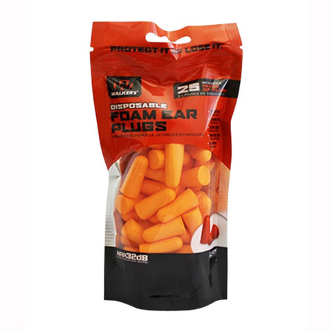 Walkers Foam Ear Plugs Orange 25-Pk